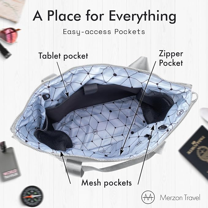 Today Duffle | 11L | NTB-713 Silver | Small Travel Gym Tote, Everyday & Weekend Trips, Sturdy Neoprene, Personal Item, Fits Under Airline Seat, TSA Friendly - Image 4