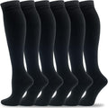 fenglaoda Compression Socks Women Men 6 Pairs, Knee High Best Support Circulation Socks for Running, Travel, Flight, Nurse by fenglaoda