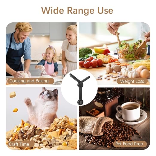 Folding Food Scale, Digital Kitchen Scale, Portable Food Scale Travel Scale for Food, Collapsible Mini Pocket Scale Grams and Ounces, Ideal for Diet Calorie Control Compact Kitchen (Black) - Image 7