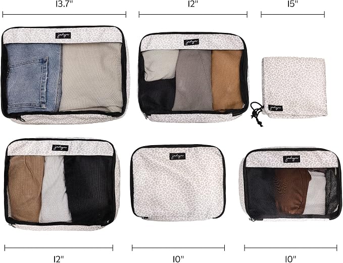 Packing Cubes for Travel, 6-Piece Large Packing Cube Organizer Set for Suitcase, Duffel Bag, Luggage, Multiple Sizes Travel Essentials (Desert Leopard) - Image 2