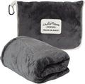 Carstens, Inc. Travel Blanket, Premium Compact 2-in-1 Airplane Blanket/Pillow, Perfect Grey by Carstens