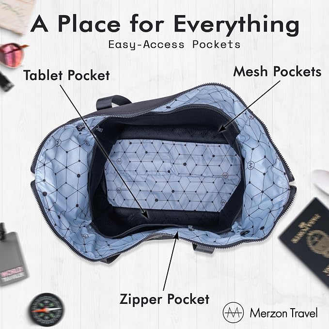 All Week Duffle | 29L | NTB-715 Black | Large Weekender Travel Duffle, Personal Item, Trolley Sleeve, Sturdy Neoprene & Nylon, Fits Under Airline Seat, TSA Friendly - Image 4
