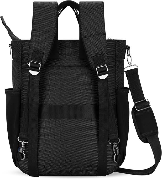 Sherpani Soleil, Anti Theft Convertible Backpack, 3 in 1 Tote, Crossbody Purse, 18L Travel Bag, Fits 13” Laptop (Straw Signature) | 18L Travel Shoulder Bag, Everyday Crossbody Purse, RFID Protection, Business Daypack, Travel Gift for Women, Fits 13" La... - Image 6