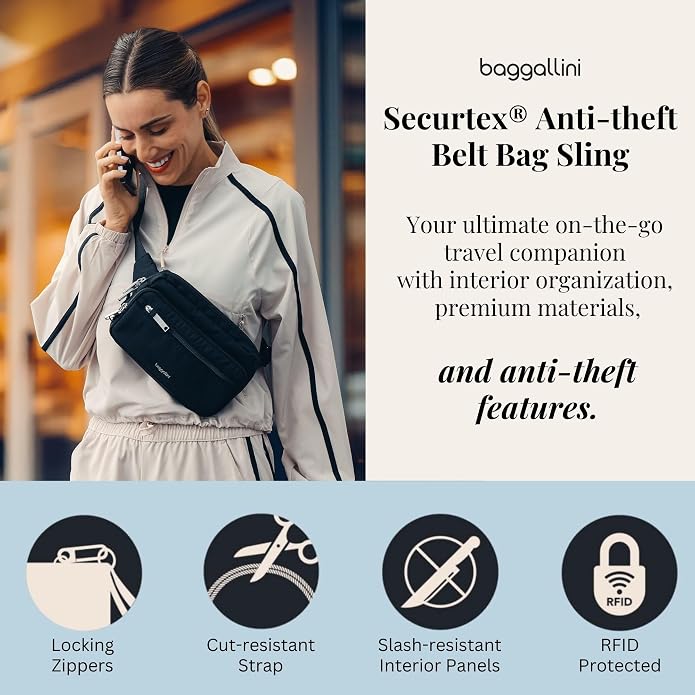 Baggallini Securtex Anti-Theft Belt Bag - Image 2