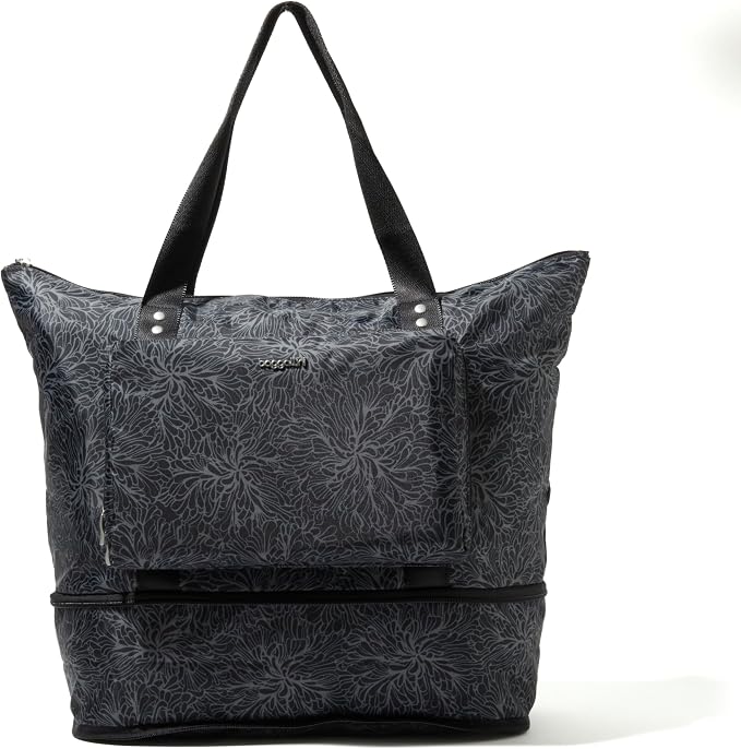 Baggallini Carryall Expandable Lightweight Travel Tote 22" Packable Folding Compact Nylon Washable Weekender w/Luggage Sleeve - Image 11