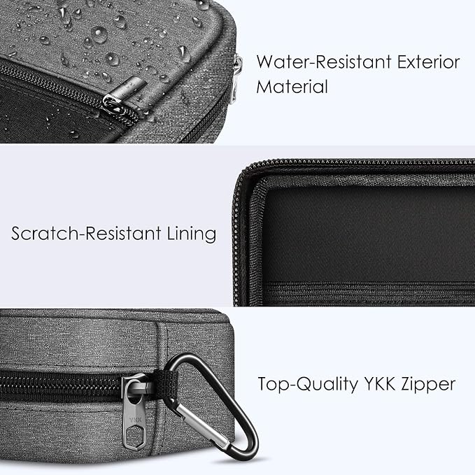 FINPAC Charger Case for MacBook, Small Electronic Organizer Pouch Bag | Portable Travel Storage for MacBook Power Adapter, Laptop Accessories, Magic Mouse, USB Drives, Gadgets, Gray - Image 5