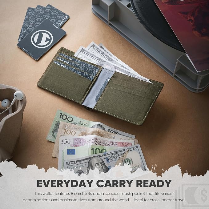 VULKIT Lite Wallet, RFID Blocking Bifold Wallets, Minimalist, Water-repellent & Wear-resistant - Image 5