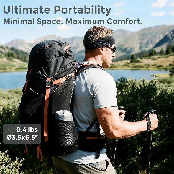Inflatable Airplane Seat Cushion for Long Sitting Travel & Stadium | 2" memory foam core, portable & foldable, firmness adjustable, outdoor camping hiking & bleacher sit pad, flying accessories - Image 6