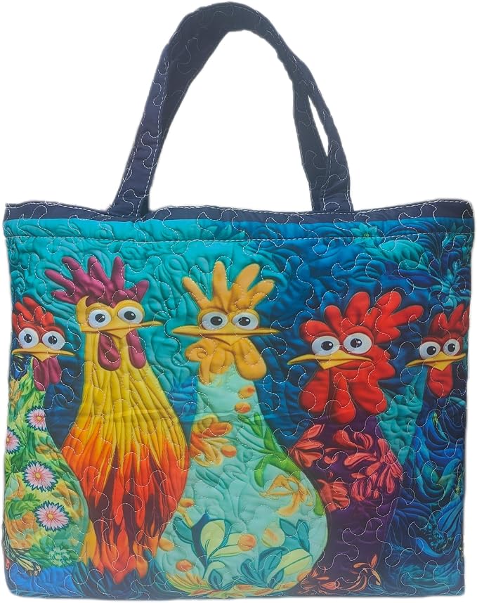 Women's Quilted Tote Bag – Lightweight Large Capacity Foldable for Travel | 20.87" L x 15.75" H - Image 6