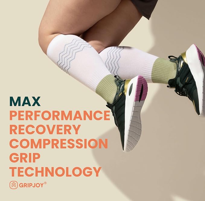 Compression Socks with Grips, 15-20mmHg, Support & Stability for Circulation, Travel, Pregnancy, Nurses - Image 5