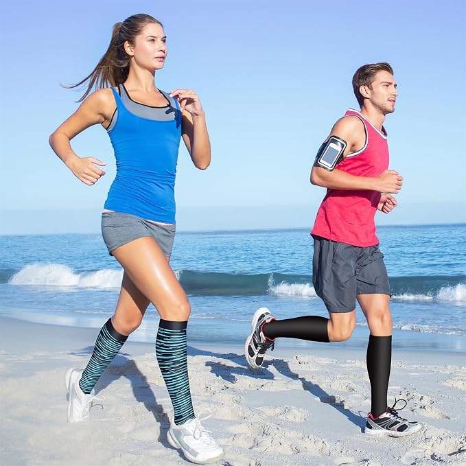 QUXIANG Compression Socks for Women & Men 15-20 mmHg, Best for Medical, Nursing, Running, Athletic, Varicose Veins, Travel - Image 4