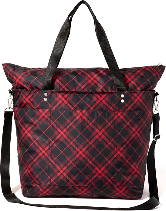Baggallini Carryall Tote - Lightweight Nylon Zipper Top Weekender Travel Beach Bag w/Luggage Sleeve - Image 15