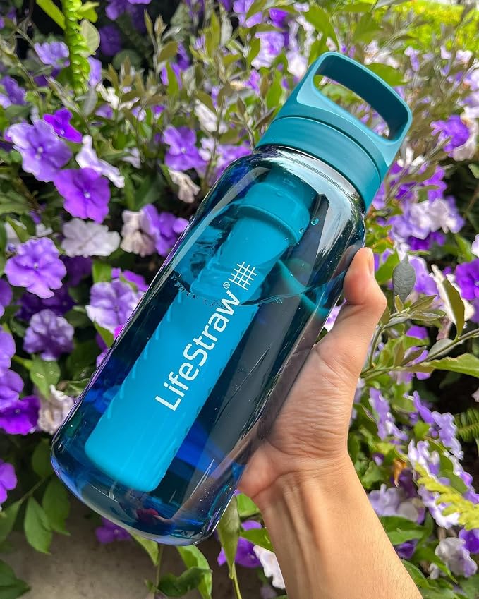 LifeStraw Go Series – BPA-Free Water Filter Bottle for Travel and Everyday use removes Bacteria, parasites and microplastics, Improves Taste, 1L Laguna Teal | Plastic Water Filter Bottle for Travel and Everyday use removes Bacteria, parasites and micro... - Image 7