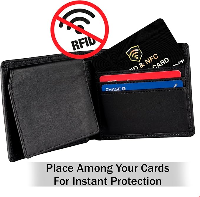 SaiTech IT 10 Pack RFID Blocking Card for Credit Debit ID Card, Black | Slim Anti-Theft Contactless NFC RFID Blocker Protector, Easily Fit into Wallet and Purse, for Men & Women - Image 8