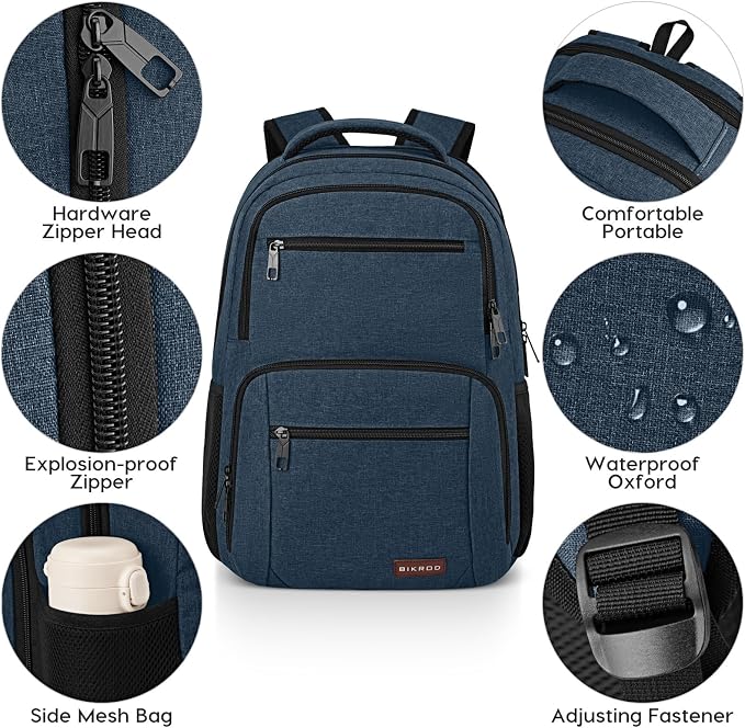 BIKROD Backpack for Boys Men, School Backpack for Teens Girls, Lightweight Casual High School Bookbag, Daily-use Travel Laptop Backpack Fits 15.6 Inch Notebook - Image 3
