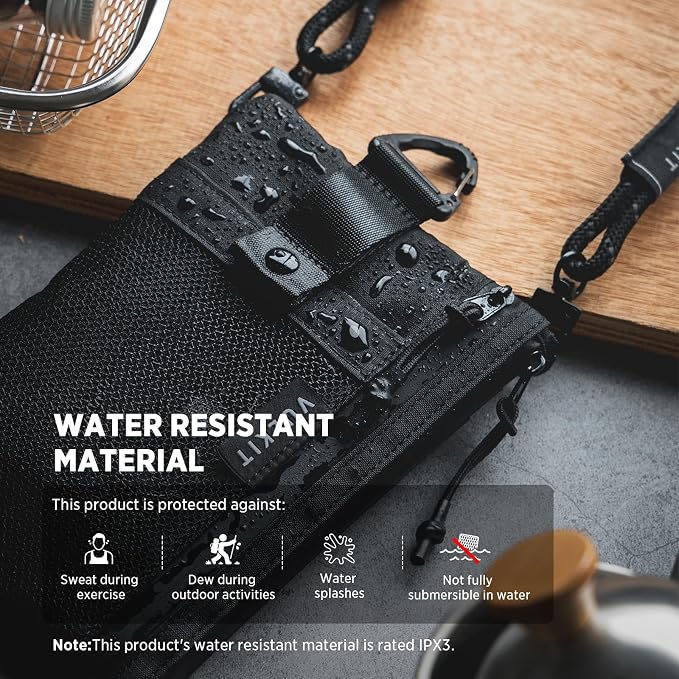 VULKIT RFID Blocking Travel Wallet for Men Women, Water Resistant Passport & Phone Holder with Detachable Lanyard and Key Ring, Lightweight Zipper Travel Wallet - Image 3