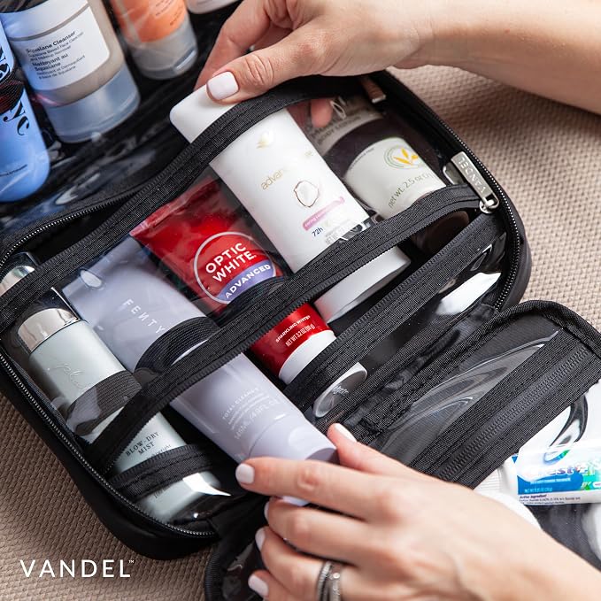 VANDEL Waterproof Hanging Toiletry Bag [TSA-Approved] Cosmet Travel Bag | Makeup Case Toiletries Organizer, Hanging Makeup Organizer Bag, Cosmetic Travel Bags for Women, Waterproof Zippers - Image 6