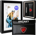 Photo Picture Frame Diversion Safe with Fireproof & Waterproof Money Bag, Valuable Storage, Home Security, ANZAKY Mini Box with Hidden Compartment to Shield your Money, Cash, 5"x7" by ANZAKY