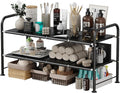 Under Sink Organizers and Storage,Expandable under cabinet organizer Shelf | 2 tier expandable shelf for kitchen and bathroom,8 Removable Carbon Steel Panels,27.36-36.02" W x 12.28" D x 16.93" H by NETELOfficial