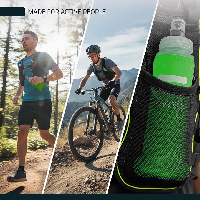 FITLY Soft Flask - Shrink As You Drink Soft Water Bottle for Hydration Pack - Folding Water Bottle Ideal for Running, Hiking, Cycling, Climbing & Rigorous Activity - Image 7