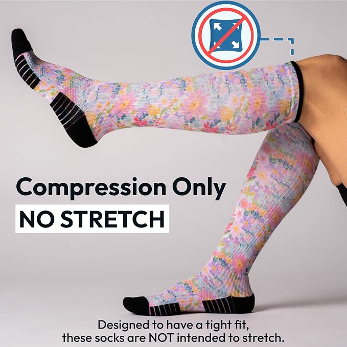 Viasox Compression Socks for Women and Men, Knee High Socks 12-15 mmhg Circulation Support for Flight, Travel, Daily - Image 4