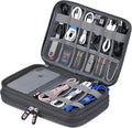 Electronic Cable Organizer Bag - Portable Travel Double Layers Electronic Digital Accessories Storage Pouch Bags for SD Card Case, USB Flash Drive,Charging Cords, USB Charger, Mini Tablet by BUBM