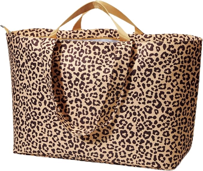 KALIDI 60L Extra Large Beach Tote Oversized Bag Zipper Utility Weekender | Anti Splash Huge Foldable Lightweight Duffle Carrier for Vacation Travel Shopping Reusable Grocery Organize by KALIDI