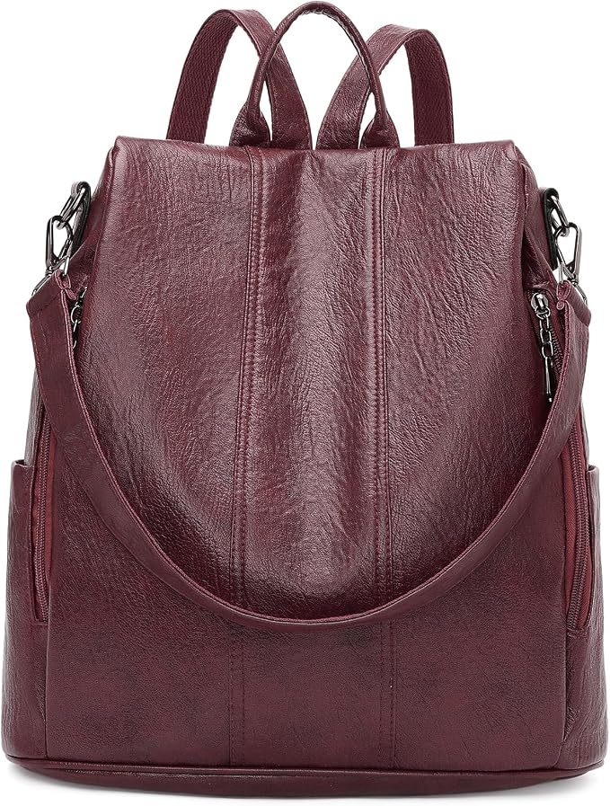 GAEKEAO Women Backpack Purse PU Leather Anti-theft Casual Shoulder Bag Convertible Large Satchel Bags for Travel Casual Work - Image 2