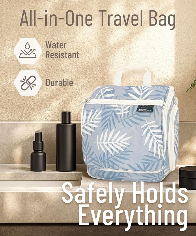 D&D Wanderlust D&D Hanging Travel Toiletry Bag for Men and Women – Cosmetics, Makeup and Toiletries Organizer Kit with 10 Compartments - Image 6