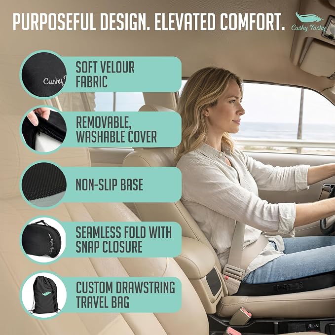 Premium Foldable Travel Seat Cushion - for Relief of Lower Back, Sciatic, Butt and Tailbone Pain - for Home & Office Use, Perfect for Travel or Driving - Coccyx Seat Cushion - Image 7