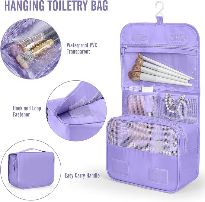 Veken 10 Set Packing Cubes for Travel Essentials,Anti-Wrinkle Buckled Suitcase Organizer for Shoe & Toiletry Bag,Carry On Luggage Bag with 99+ Count Mesh Holes for Airplane & College Dorm Accessories - Image 3