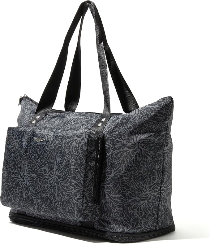 Baggallini Carryall Expandable Lightweight Travel Tote 22" Packable Folding Compact Nylon Washable Weekender w/Luggage Sleeve - Image 8