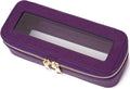 Pinkmik Makeup Brush Case, D.Purple, Slim | Clear Travel Cosmetic & Toiletry Bag, Purse Organizer, Car Essential Bag, For Women by Pinkmik