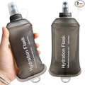 GUYI GYGYL Soft Flask Collapsible Water Bottle for Sports, 250ml Grey 2pcs | TPU Collapsible Water Bottle for Hydration Pack, Running Vest, Leak-Proof Folding Bottle for Hiking Cycling Climbing Jogging by GUYI