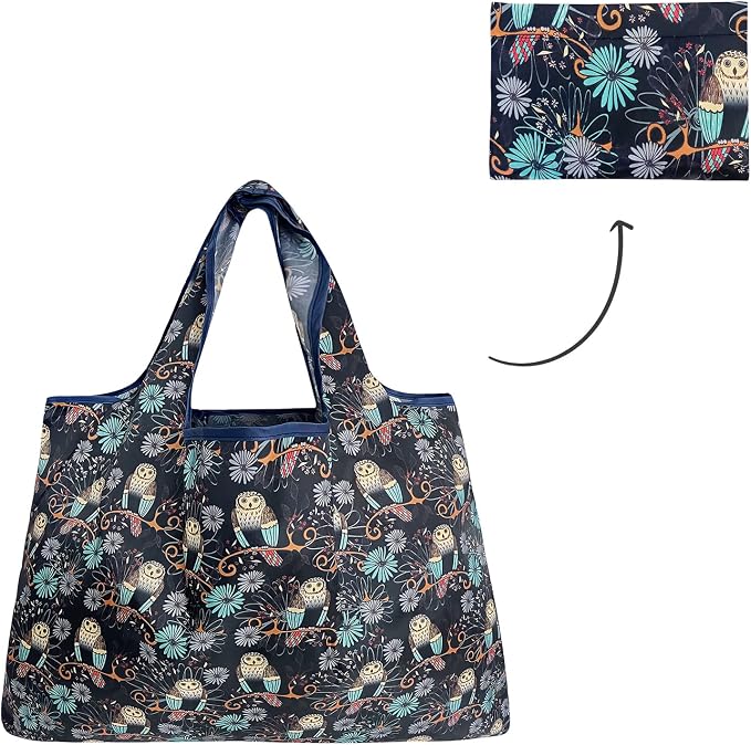 allydrew Large Foldable Tote Nylon Reusable Grocery Bags - Image 5