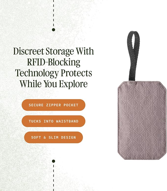 Eagle Creek Undercover RFID Hidden Pocket, Orchid | Travel Security Pouch with RFID Blocking, Lightweight, Wear Under Clothing, Zippered Passport and Card Holder - Image 2