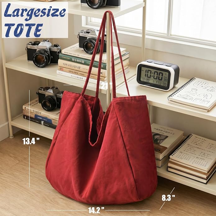 Canvas Tote Bag for Women Large Hobo Shoulder Bag for Work Travel Casual Message Bag Tote Purse handbags - Image 3