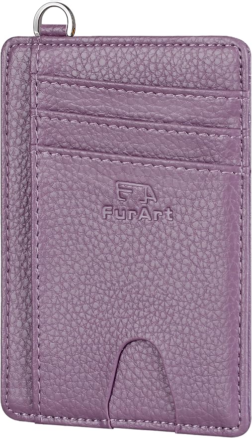 FurArt Slim Minimalist Wallet RFID Credit Card Holder for Men | slim minimalist compact rfid id window thin by FurArt
