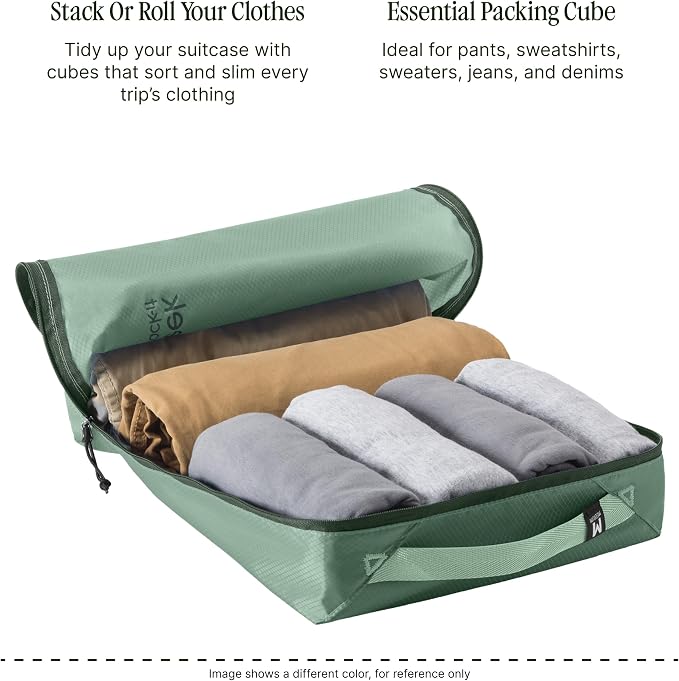 Eagle Creek Pack-It Isolate Cube, Large, Storm Grey | Clothes Packing Cube for Maximizing Luggage Space, Angled Zippered Opening, Convenient Top Handle, Water-Resistant - Image 4
