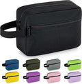Elviros Travel Toiletry Bag for Women and Men,Lightweight Makeup Bag Hanging Dopp Kit with Shaving Compartment Cosmetic Organizer Small Tool Bag Travel Essentials,Gifts for Men(Black) by Elviros