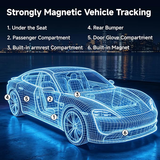 GPS Tracker for Super Magnetic Vehicles No Subscription for iOS and Android | No-Wiring Hidden Tracking Device with App Alerts for Cars, Motorcycles & Teen Drivers - Image 5