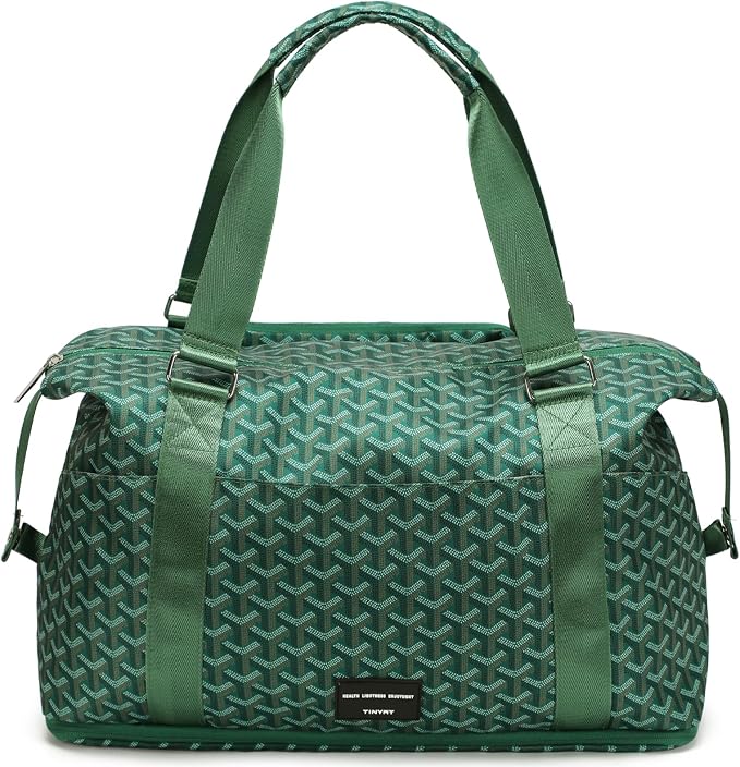 TINYAT Foldable Travel Duffle Bag Expandable Personal Item Travel Bag,32L | Expandable Gym Bag for Women Weekender Carry On Overnight Tote Large Capacity Portable Luggage Bag - Image 9