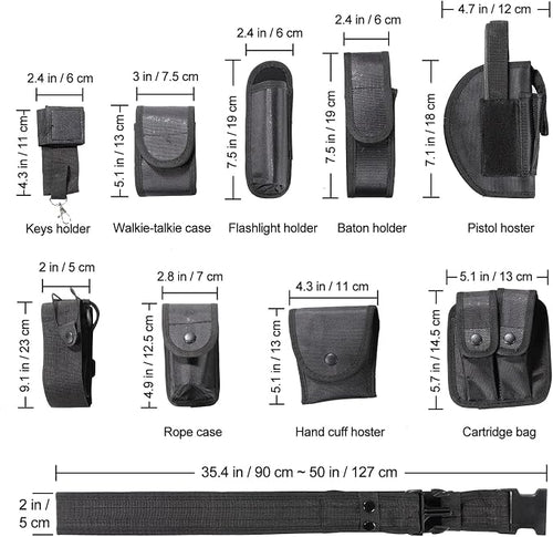 10 in 1 Police Security Duty Belts, Law Enforcement Tactical System | Nylon, Versatile Military Modular Equipment System, Duty Belt Set for Law Enforcement, Ultimate Tactical Belt Set - Image 2