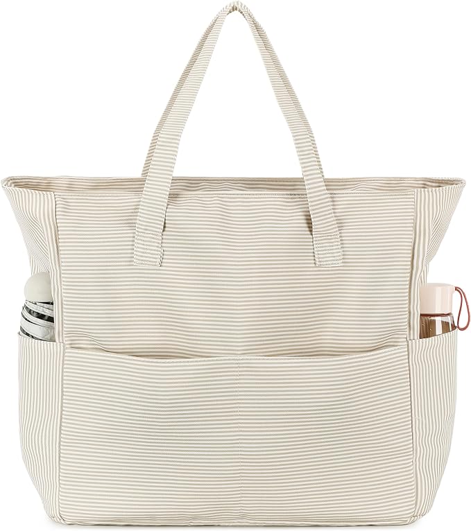 LEDAOU Beach Bag Waterproof Sandproof Women Beach Tote Pool Bag with Zipper for Swim Gym Grocery Travel with Wet Pocket | Sandproof - Image 9