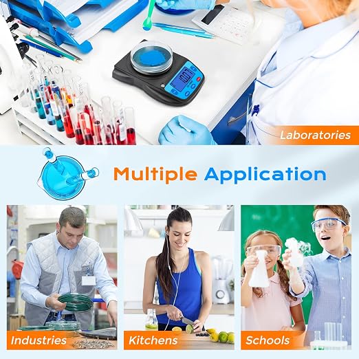 Digital Lab Scale 600g x 0.01g Precision Electronic Scale LCD Display Analytical Balance Jewelry Scale Scientific Scale 0.01g Accuracy - Image 7