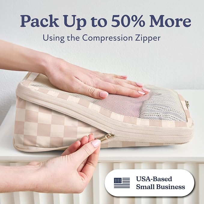 Vandel Space-Saving Compression Packing Cubes for Women 4-Pack Compressible | Luggage Packing Cubes for Travel Compression Organizer Bags, Carry On Suit Case, Space-Saving, Packing Cubes for Women - Image 2