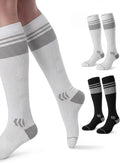 Momcozy Compression Socks for Women, 20-30 mmHg for Flying, Travel & Sports | 20-30 mmHg option: Enhanced support with zoned compression, Lycra fiber for lasting elasticity, silver-infused for freshness by Momcozy