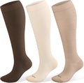 Cotton Compression Socks for Women&Men 15-20mmHg Knee High Cute Support Sock for Nurses, Pregnant Women, Travel by Blicount