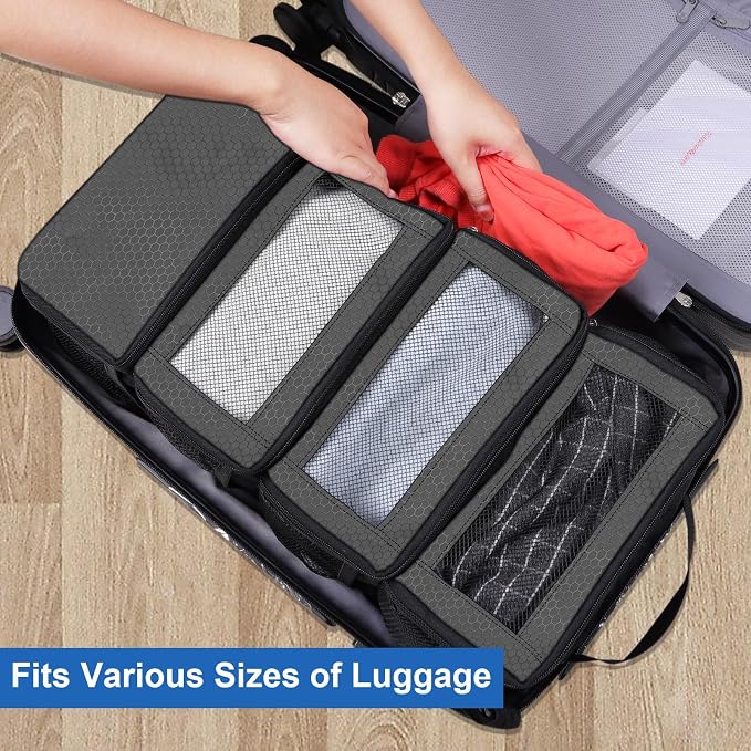 Olosar Suitcase Organizer, Travel Luggage Organizer Portable Hanging Travel Shelves Collapsible Hanging Packing Cubes for Carry on Suitcase - Image 5