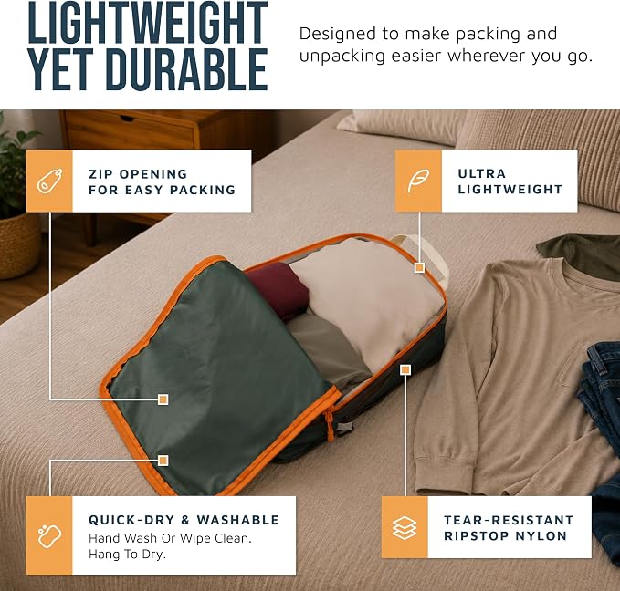 TRIPPED Travel Gear Large Compression Packing Cubes 7-Piece Set for Travel - Image 3